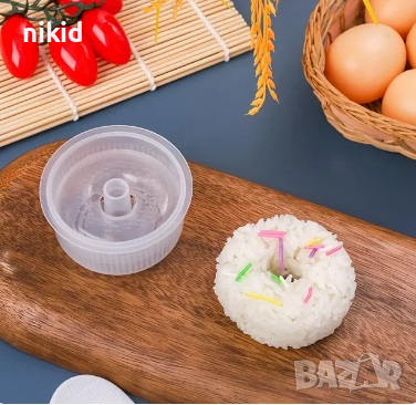 различни форми пластмасови форми кутии за суши хапки ориз Онигири форма, снимка 5 - Форми - 44901192