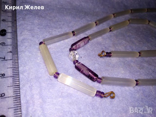 КРАСИВО СТАРО КОЛИЕ ОПУШЕН КРИСТАЛ КВАРЦ РЕТРО БИЖУ 34740, снимка 7 - Антикварни и старинни предмети - 39190515