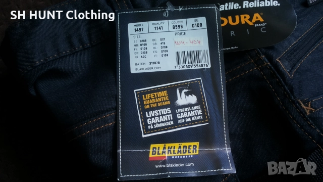 BLAKLADER 1497-1141 Service Work Trousers Denim Stretch размер XXL работен панталон W4-407, снимка 10 - Панталони - 51968606