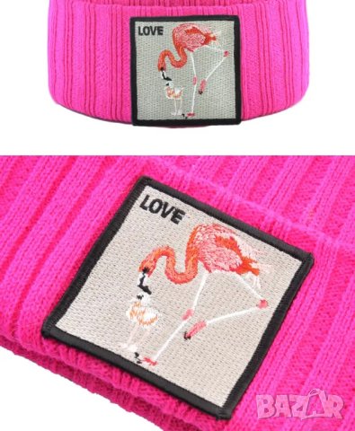 Зимна Розова шапка , снимка 2 - Шапки - 42474221