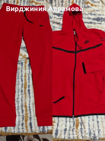 Nike tech fleece червен