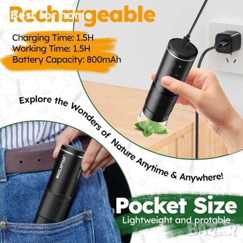 MAXLAPTER цифров микроскоп, снимка 5 - Друга електроника - 52693772