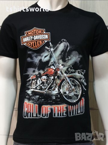 Нова мъжка тениска с дигитален печат HARLEY DAVIDSON, мотори, Call of the Wild, снимка 6 - Тениски - 35622537