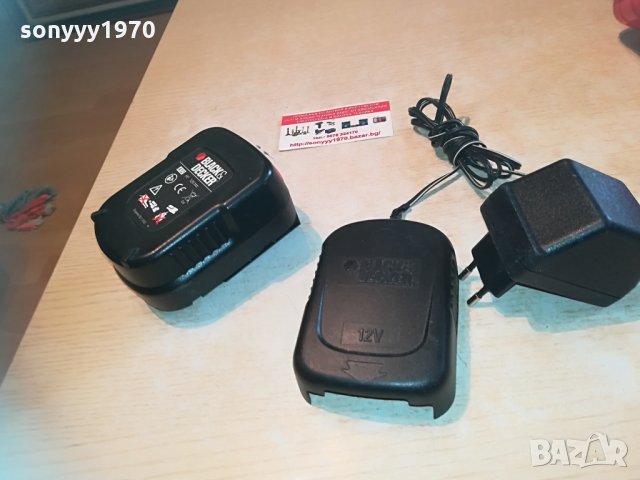 black & decker battery 12v+charger 0805211822, снимка 4 - Винтоверти - 32803682