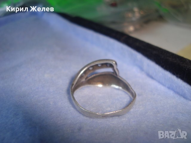 СТАР СРЕБЪРЕН ПРЪСТЕН СКЪПОЦЕНЕН АРТ ДЕКО СТИЛ СРЕБРО925 с ЦИРКОНЧЕТА 27532, снимка 8 - Пръстени - 36869596