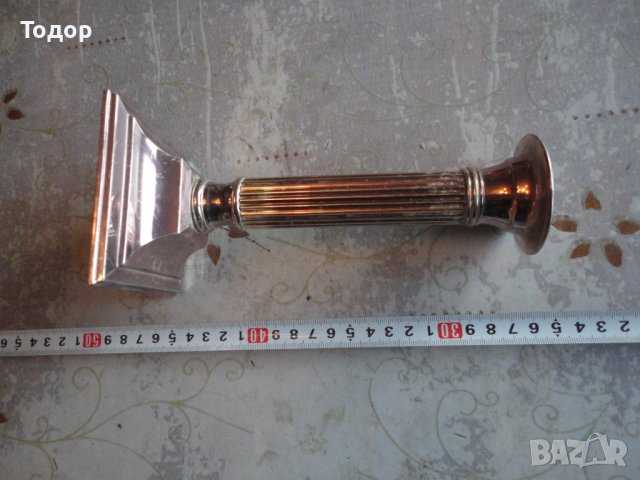 Посребрен свещник 3, снимка 1