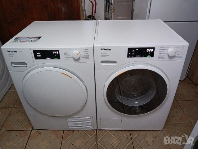 Комплект пералня и сушилня с термопомпа Миеле Miele Т1 и W1 Made in Germany 2 години Гаранция!