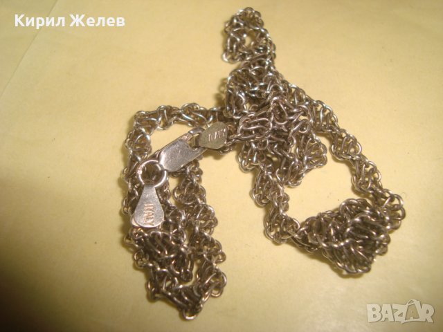 РАЗКОШЕН ИТАЛИАНСКИ СРЕБЪРЕН МОДЕН АРТ УНИСЕКС ЛАНЕЦ СРЕБРО 925 КРАСИВА ЗДРАВА ВИНТИДЖ ПЛЕТКА 32364, снимка 9 - Колиета, медальони, синджири - 38373234