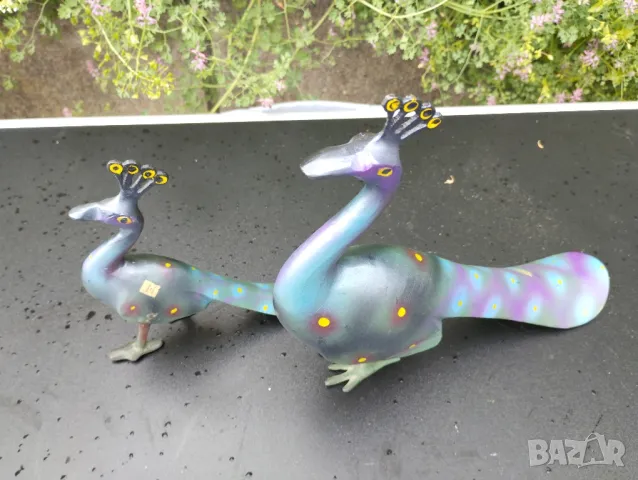 Красиви метални пауни двойка., снимка 4 - Декорация за дома - 50060157