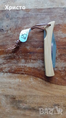 сгъваем нож от неръждаема стомана с бамбукова дръжка, подходящ за къмпинг, снимка 2 - Прибори за хранене, готвене и сервиране - 43441310