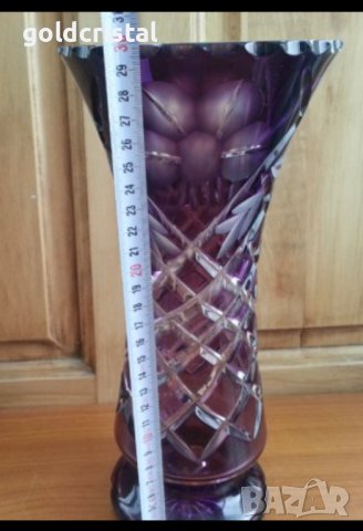 Кристална ваза цветен кристал, снимка 13 - Антикварни и старинни предмети - 23822279