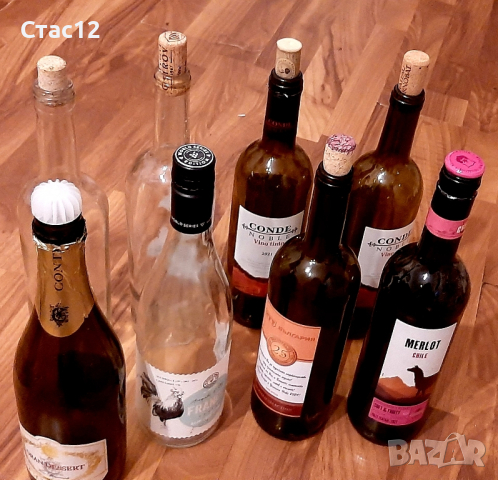 Празни бутилки от вино-13броя за10лв,, снимка 3 - Други стоки за дома - 44857299