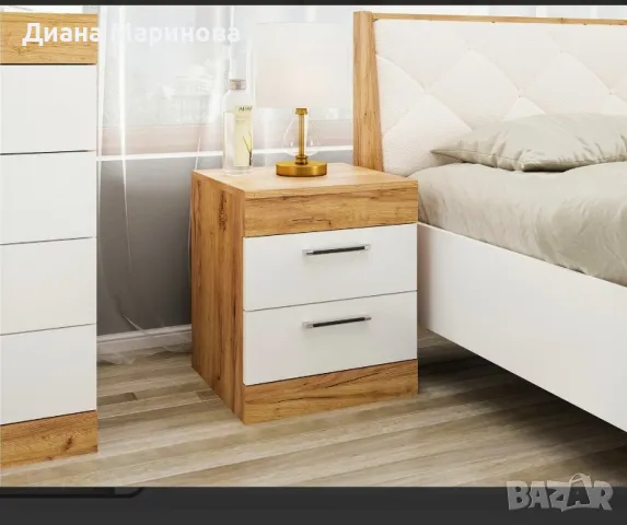 Продавам два броя нощни шкафчета, нови.