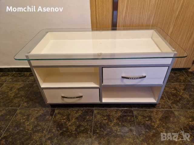 Холна/Помощна маса, Стъклен плот