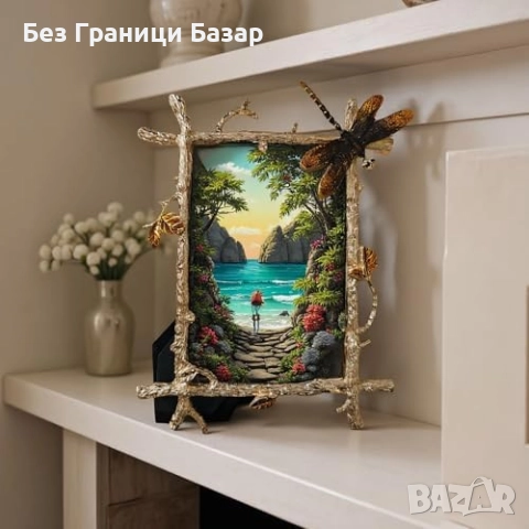 Нова Декоративна рамка за снимки 10x15 см злато метална декорация дом, снимка 3 - Декорация за дома - 52672644