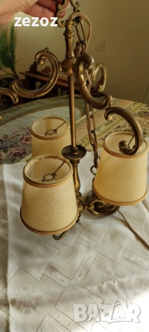 Ретро абажур тройка, снимка 3 - Лампи за таван - 53028548