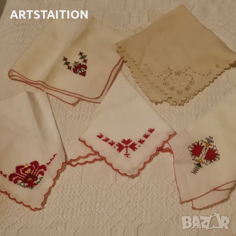 Ръчно бродирани кърпички, чехли, пантофки и каре