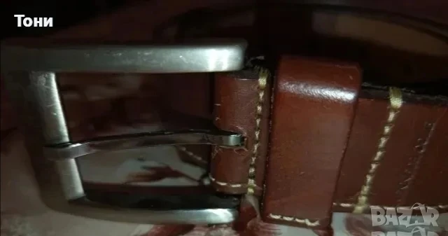 KENNETH COLE Оригинал Нов Мъжки Колан Изцяло от Естествена Кожа 115см. 