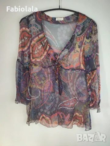 Pauline B silk blouse L, снимка 7 - Блузи с дълъг ръкав и пуловери - 48844885