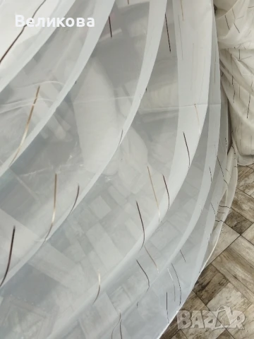 модел за тънко перде с деликатни чертички, снимка 4 - Пердета и завеси - 50561227