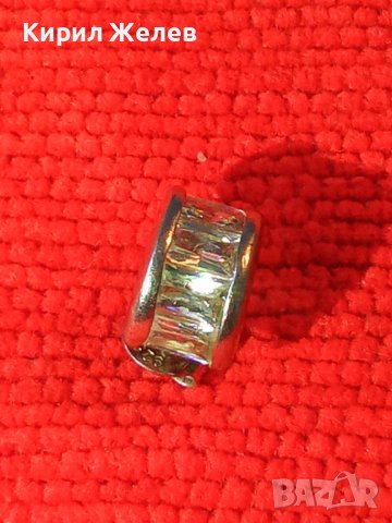 СРЕБЪРНА КРИСТАЛНА АРТ ОБЕЦА СРЕБРО 925 с ЮВЕЛИРНО ФАСЕТИРАНИ ПЛАНИНСКИ КРИСТАЛИ 27178, снимка 2 - Обеци - 36827802