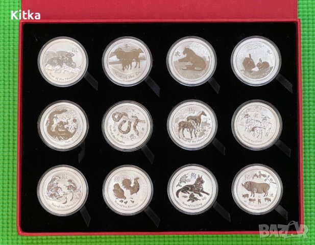 12 Coin Set (2008-2019) -1oz Австралииски Лунар II, снимка 1 - Нумизматика и бонистика - 42993000