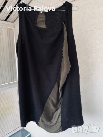 Дизайнерска рокля/туника  HACHE Италия,вълна и коприна, снимка 10 - Туники - 38583638