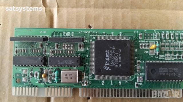 Видео карта TVGA Trident 9000i-1 JA-8237D/V3 16-bit 512KB ISA, снимка 7 - Видеокарти - 53404804
