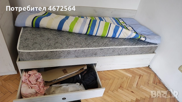 1бр. легло и чисто нов матрак