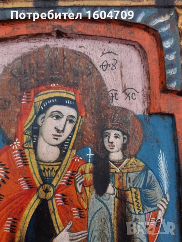 Стара Икона Триптих, снимка 2 - Икони - 32785203