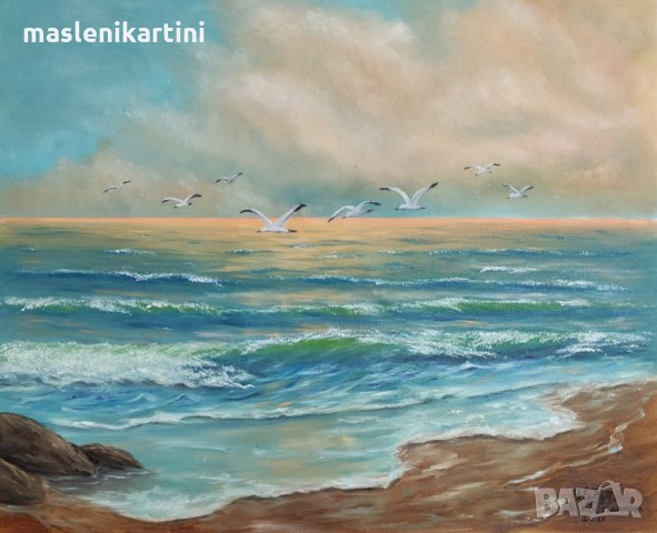 Маслена картина Чайки над морето