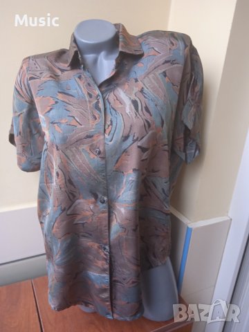 Винтидж / Vintage дамска риза с къс ръкав