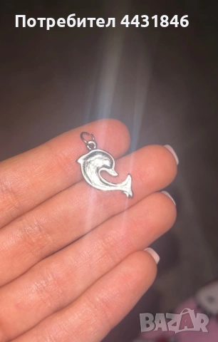 Висулка делфин неръждаема стомана, снимка 2 - Колиета, медальони, синджири - 53343320