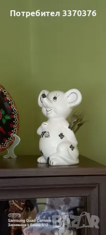 Порцеланова фигура за прибори-мишка+ 6 вилички, снимка 7 - Аксесоари за кухня - 47520223