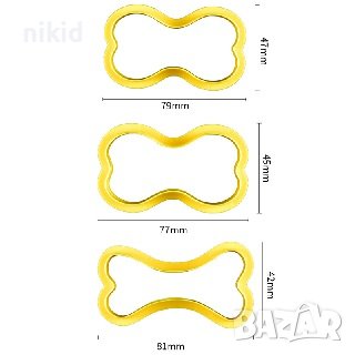 5 размера кокал кокали кокала пластмасови резци форми резец форма за сладки тесто фондан, снимка 4 - Форми - 38829256