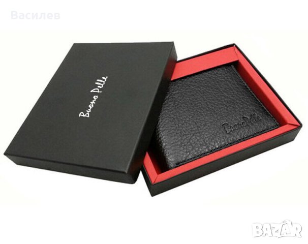 Buono Pelle нов мъжки портфейл портмоне естествена кожа RFID protection внос Англия, снимка 2 - Портфейли, портмонета - 43771944