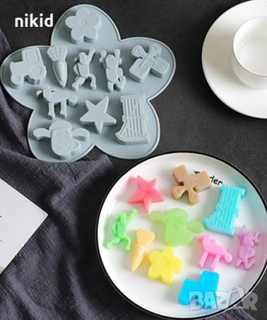 Ферма овца Багер морков цвете лопатка силиконов молд дълбока форма шоколад гипс фондан