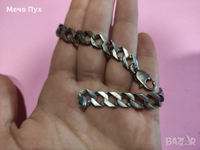 Сребърна гривна (56), снимка 3 - Гривни - 38978470