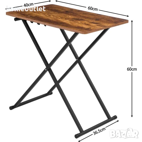 ПРОМОЦИЯ Компактна сгъваема маса с регулируема височина BF16BZ01, снимка 3 - Маси - 50780586