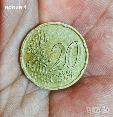 20 евро цента 2002 германия, снимка 2 - Нумизматика и бонистика - 53489490