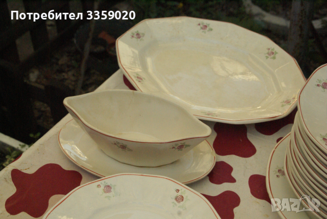 продавам старинен комплект чиний със супник , снимка 3 - Антикварни и старинни предмети - 36516458