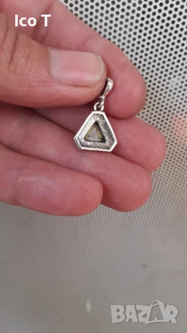 2бр.медальони със седеф и сребро , снимка 3 - Колиета, медальони, синджири - 50986232