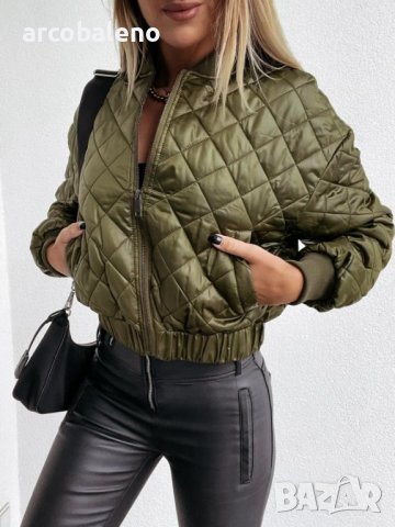 Дамско ватирано яке с къс цип, 3цвята, снимка 7 - Якета - 44119011