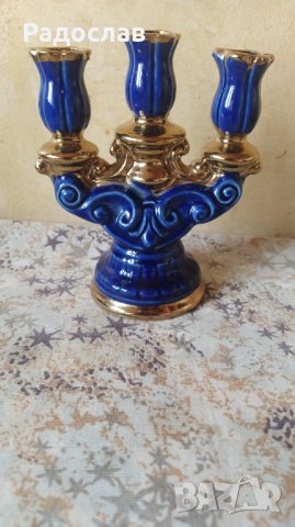 троен свещник ръчна изработка , снимка 3 - Други - 43855517