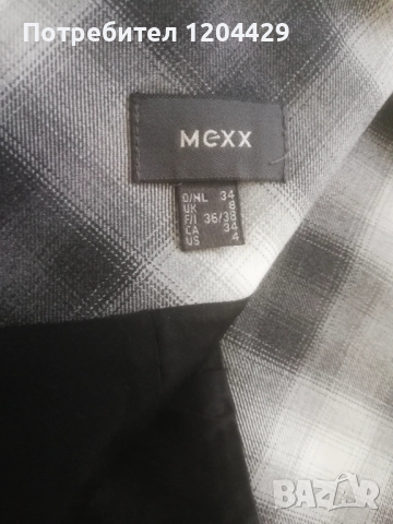 Елегантна пола на MEXX в сиво-черно каре, снимка 6 - Поли - 51523263