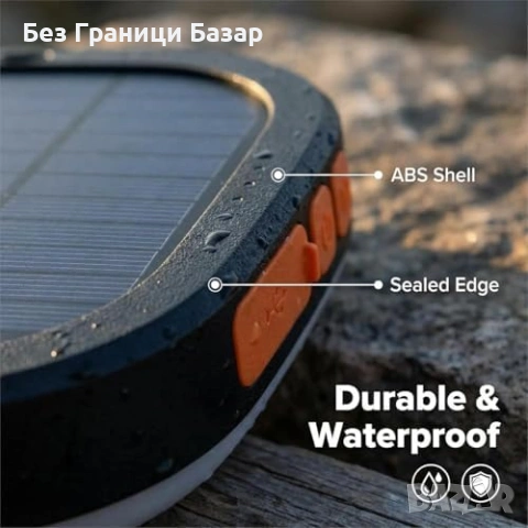 Нов Соларен фенер 2000 лумена с SOS и външна батерия power bank 5000mAh, снимка 2 - Друга електроника - 53155077