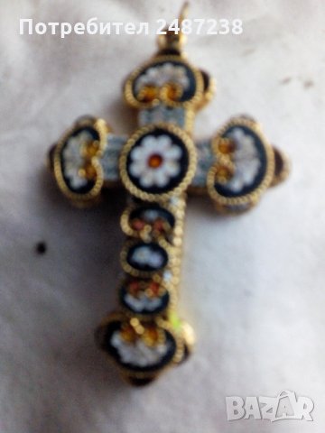 кръст с позлата,,Мурано, снимка 4 - Други - 27254678