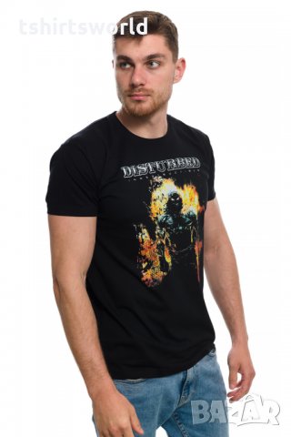  Нова мъжка тениска с дигитален печат музикалната група DISTURBED , снимка 10 - Тениски - 27819658