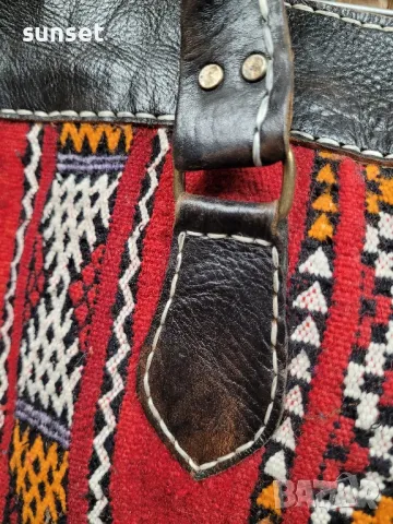 бродиран  голям сак+ чанта ЕСТЕСТВЕНА КОЖА , снимка 5 - Чанти - 50034682