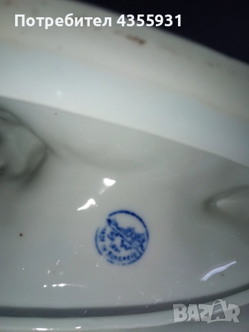 Голям стар порцелан фигура елен стар български порцелан статуетка , снимка 2 - Антикварни и старинни предмети - 52692138